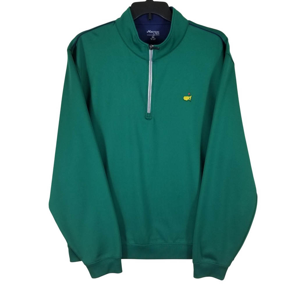 Masters Tech Mens XXL Green Quarter Zip Golf Pullover Sweatshirt MT7200-004‎